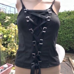 Express Lace-Up Bustier Top